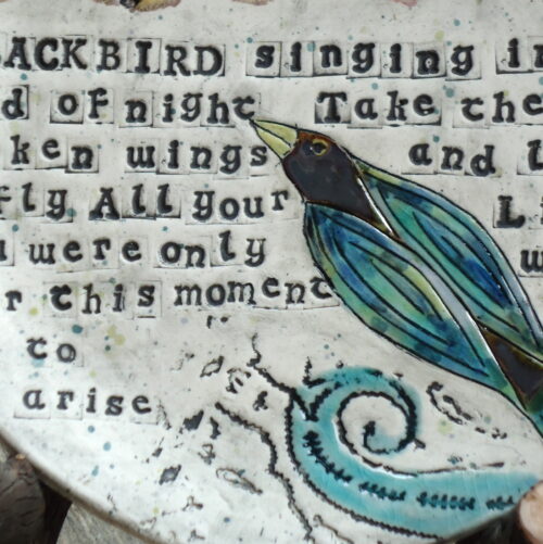 blackbird 1 Nancy Adams Heron on Acorn Box