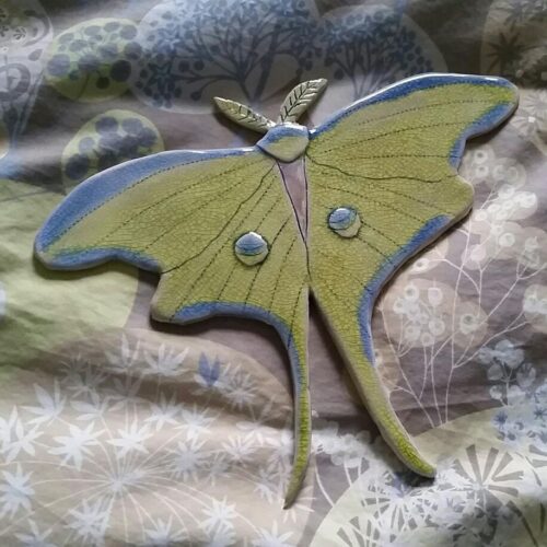luna moth wall piece